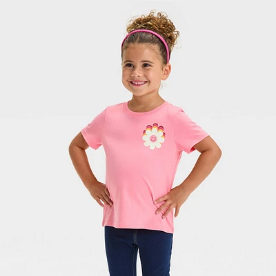 Toddler Girls Short Sleeve Daisy Graphic T-Shirt