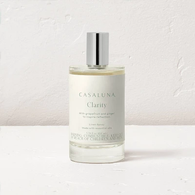 3.38floz Clarity Core Linen Spray White - Casaluna: Ginger, Grapefruit, Bergamot