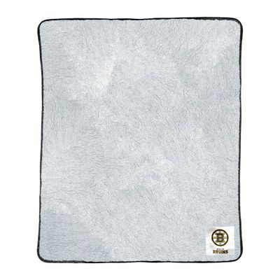 NHL Boston Bruins Two-Tone Faux Shearling Throw Blanket