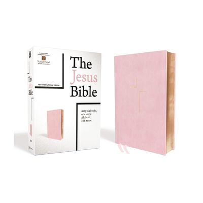 The Jesus Bible, NIV Edition, Imitation Leather, Pink - by Zondervan (Hardcover)