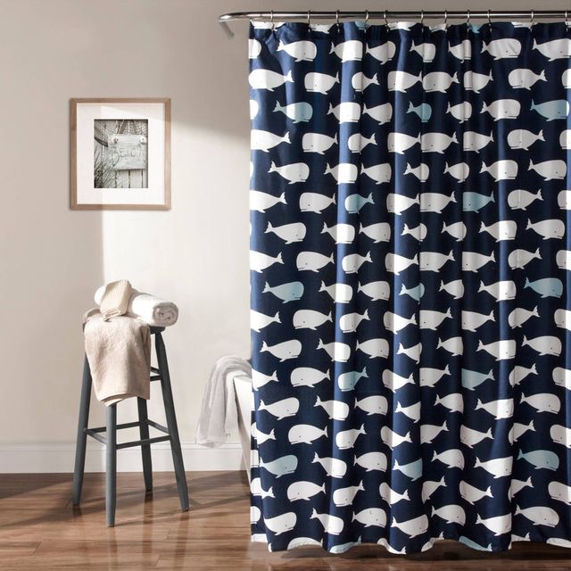 Kids Whale Shower Curtain  - Lush Dcor