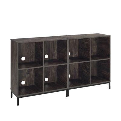 2pc Jacobsen Record Storage Cube Bookshelf Set Brown Ash - Crosley