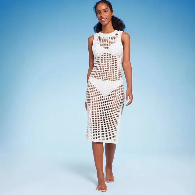 target beach cover up dresses Womens Knit Swimsuit Cover Up Lace Up Beach Cover Up Dress : Target