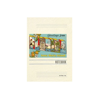 Vintage Lined Notebook Greetings from Anna Maria Island - (Paperback)