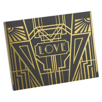 Love Art Deco Wedding Guest Book - Black/Gold: 5x6.25, 30 Pages, Guest Sign-In Book, Hortense B. Hewitt