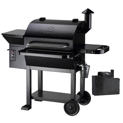 ZPG-10002B Wood Pellet Grill BBQ Smoker Digital Control with Cover - Black - Z Grills