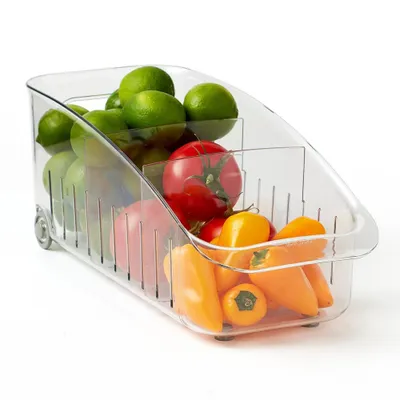 YouCopia 6 BPA-Free Plastic RollOut Fridge Drawer - Clear