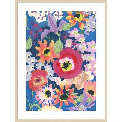 Amanti Art  Magenta Poppy Flowers by Ania Zwara: Giclee Print, Botanical Wall Canvases, Hardwood Frame