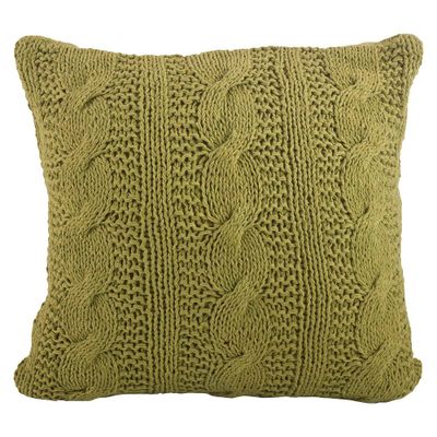 20x20 Oversize Cable Knit Design Square Throw Pillow