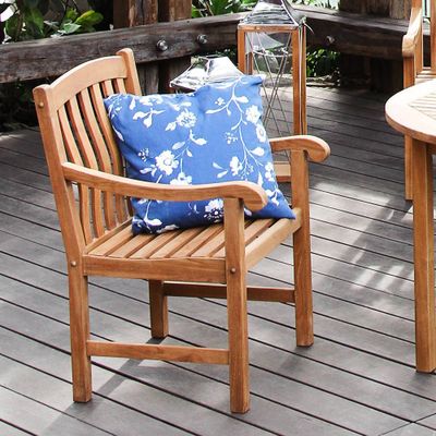 Sherwood Outdoor Teak Dining Chair - Cambridge Casual: Weather-Resistant, Unfinished Frame, 250lb Capacity