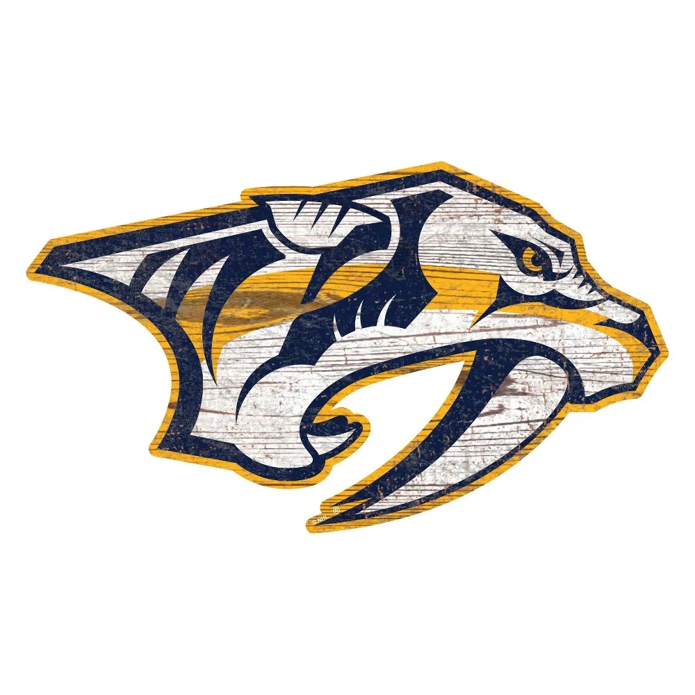 NHL Nashville Predators Distressed Logo Cutout Sign