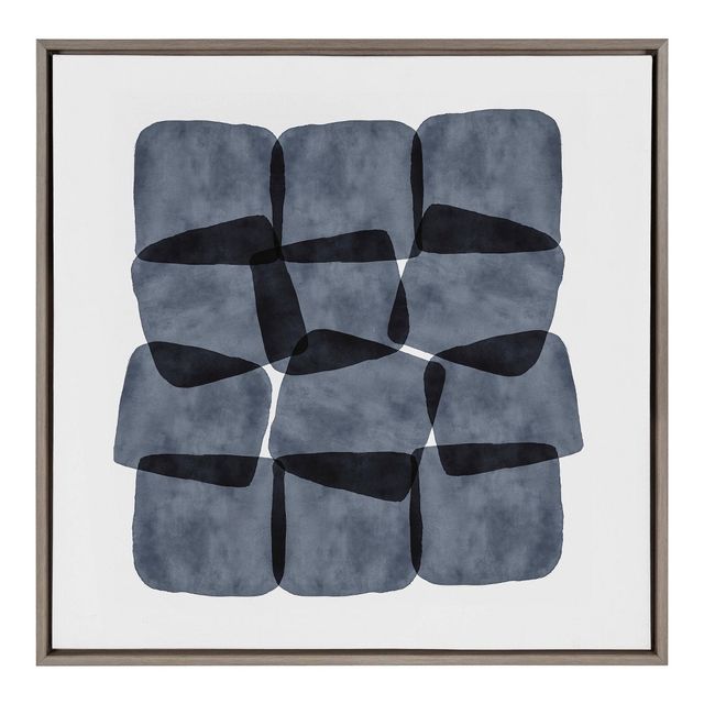 Kate  Laurel All Things Decor 30 x 30 Sylvie Arches in Blue Framed Canvas  by Statement Goods Gray Kate  Laurel All Things Decor Connecticut Post  Mall