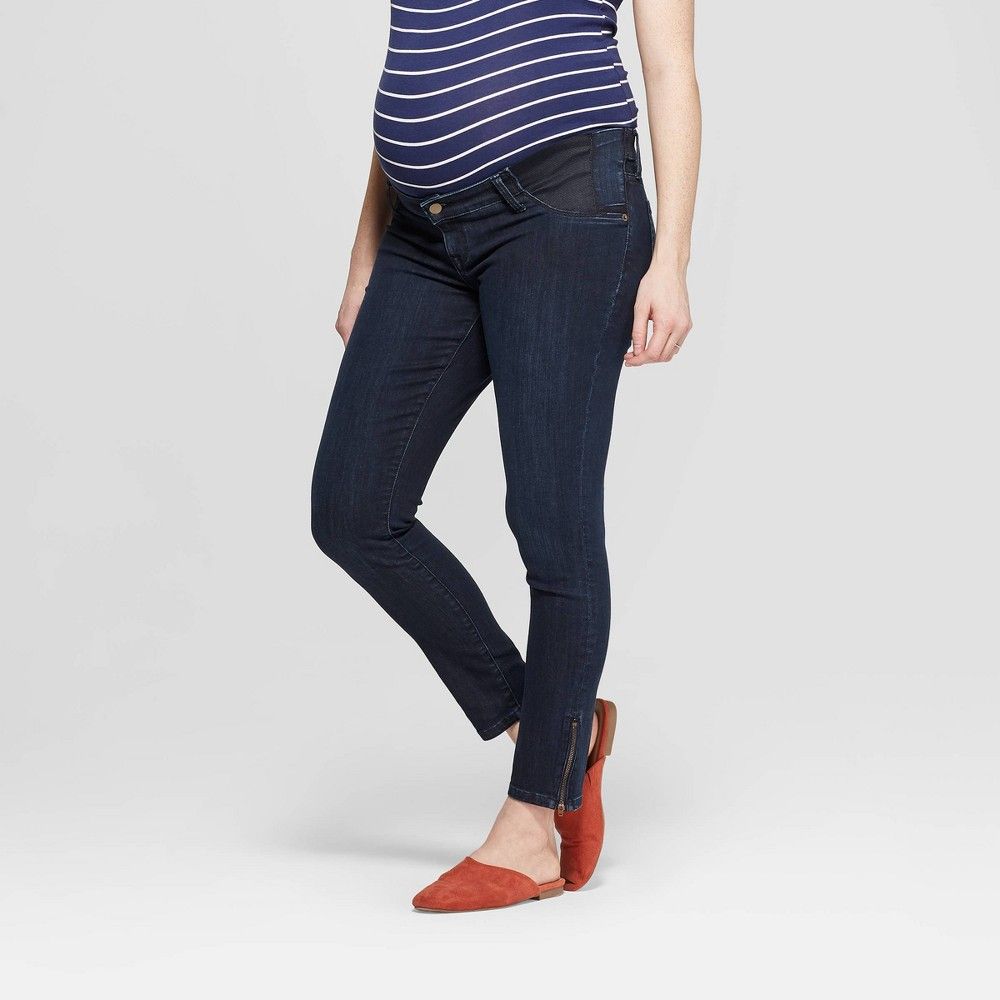 Isabel Maternity by Ingrid Isabel Under Belly Skinny Zipper Ankle Maternity Jeans | Connecticut Post Mall