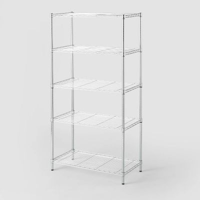 5 Tier Wire Shelving Chrome - Brightroom