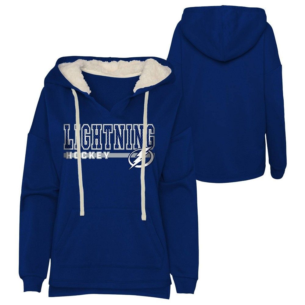 NHL Tampa Bay Lightning Girls Long Sleeve Poly Fleece Hooded Sweatshirt |  Connecticut Post Mall