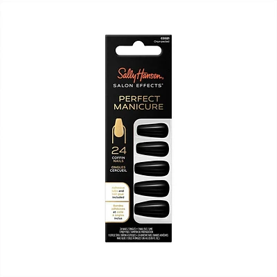 Sally Hansen Salon Effects Perfect Manicure Press-On Nails Kit - Coffin - Onyxpected - 24ct