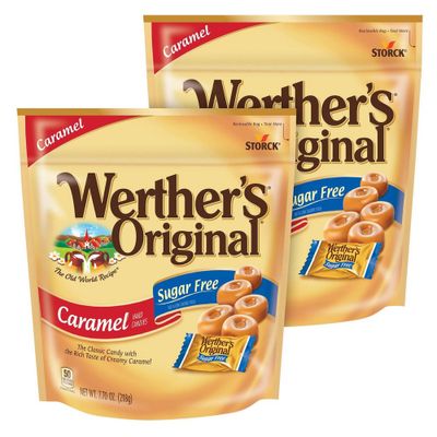 Werthers Original Sugar Free Caramel Hard Candies - 2ct/15.4oz