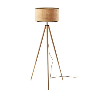 Jackson Floor Lamp Natural Wood - Adesso