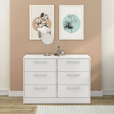 Polifurniture Juliette 6 Drawer Dresser White