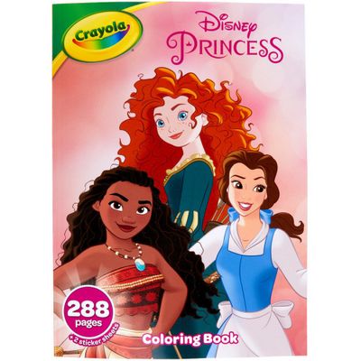 Crayola 288pg Disney Princess Coloring Book with Sticker Sheets