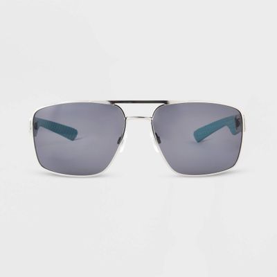 Mens Metal Aviator Sunglasses - All in Motion Silver