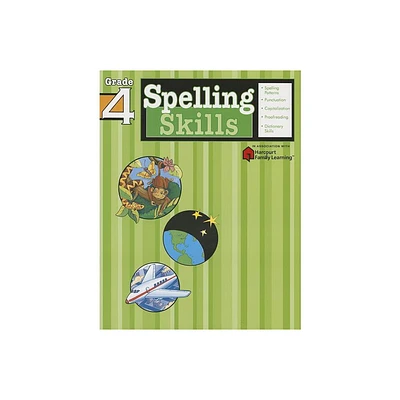 Spelling Skills: Grade 4 (Flash Kids Harcourt Family Learning) - (Paperback)