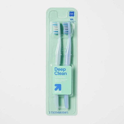 Deep Clean Toothbrush Soft - 2ct - up&up