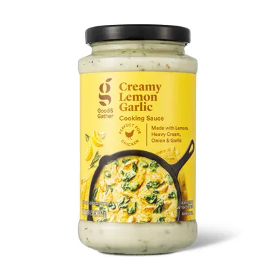 Creamy Lemon & Garlic Cooking Sauce - 14.5oz - Good & Gather