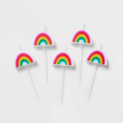 5ct Rainbow Shaped Candles - Spritz