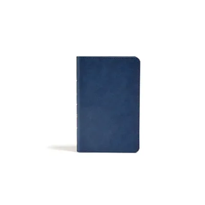 CSB Personal Size Bible, Navy Leathertouch - by Csb Bibles by Holman (Leather Bound)