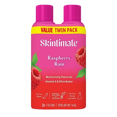 Skintimate Signature Scents Raspberry Rain Womens Shave Gel Twin Pack - 14oz