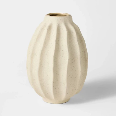 Tall Wavy Ceramic Vase - Threshold designed with Studio McGee