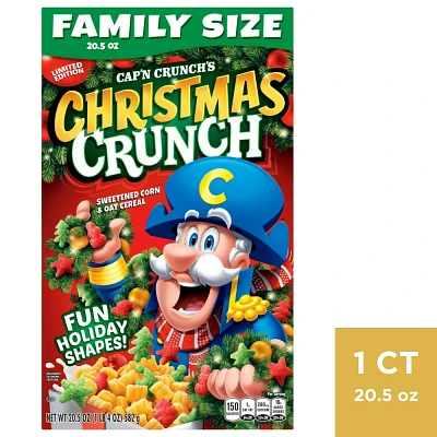 Capn Crunch Christmas Family Size Cereal - 20.5oz