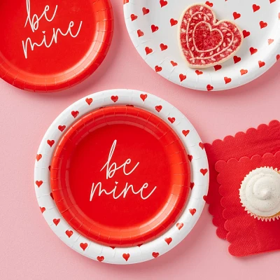 Valentines Day 10ct Mini Hearts Dinner Plate - Spritz