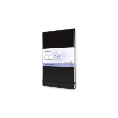 Moleskine Art Watercolor Album A4 Black: Sketchbook, Hard Cover, Acid-Free, 200 GSM, 96 Pages, Elastic Closure, Pocket