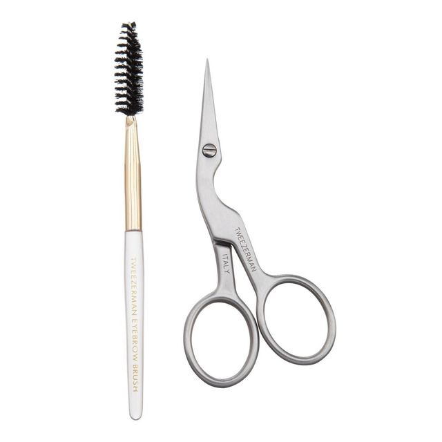 Tweezerman Eyebrow Shaping Scissors And Brush Set - 2Pc