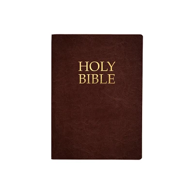 Kjver Holy Bible, Large Print, Mahogany Genuine Leather, Thumb Index - (King James Version Easy Read Bible) by Whitaker House (Leather Bound)