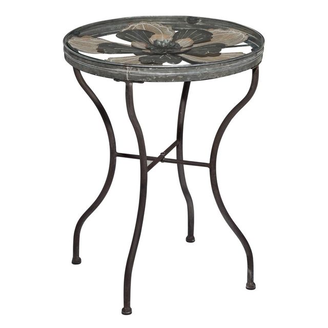 Farmhouse Metal Coffee Table Silver - Olivia & May