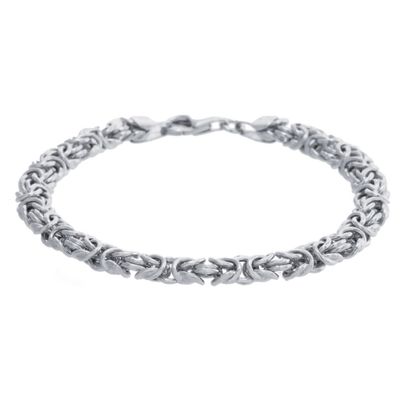 Women Sterling Silver Byzantine Chain Bracelet (7.5)