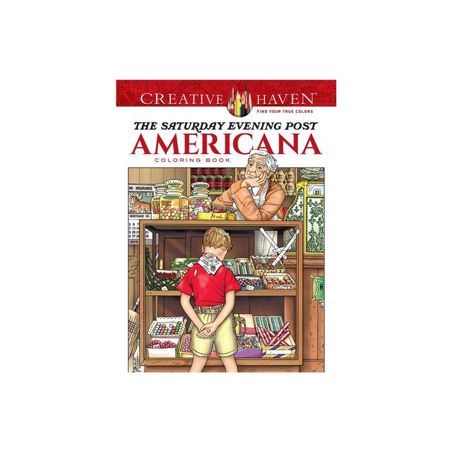 TARGET Creative Haven the Saturday Evening Post Americana Coloring Book - (Adult  Coloring Books: USA) by Marty Noble (Paperback)