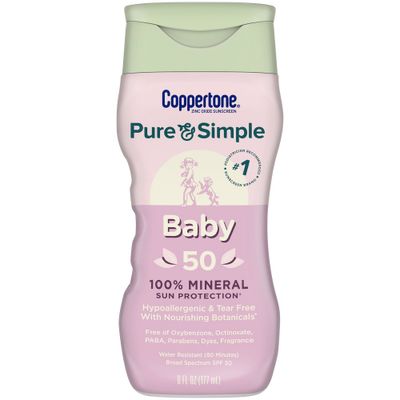 Coppertone Pure & Simple Baby Mineral Sunscreen - SPF 50 - 6 fl oz