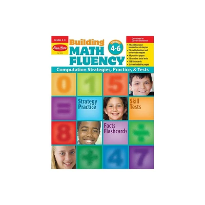 Building Math Fluency, Grade 4 - 6 Teacher Resource - by Evan-Moor Educational Publishers (Paperback)