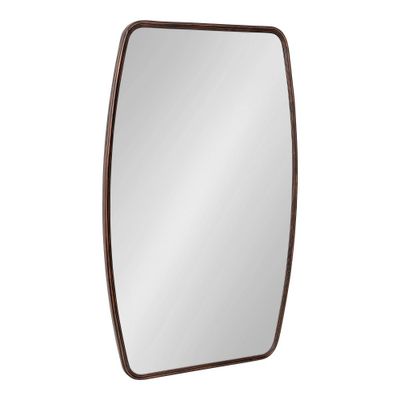 Kate & Laurel All Things Decor 20 x 32 Caskill Irregular Wall Mirror Bronze: Antique-Inspired, Elegant Vanity, No Assembly Required