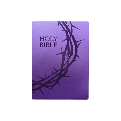 Kjver Holy Bible, Crown of Thorns Design, Large Print, Royal Purple Ultrasoft - (King James Version Easy Read Bible) by Whitaker House