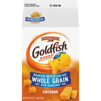 Goldfish Cheddar Crackers Baked with Whole Grain - 27.3oz