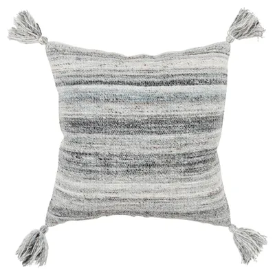 20x20 Oversize Tassel Striped Square Throw Pillow Cover - Home