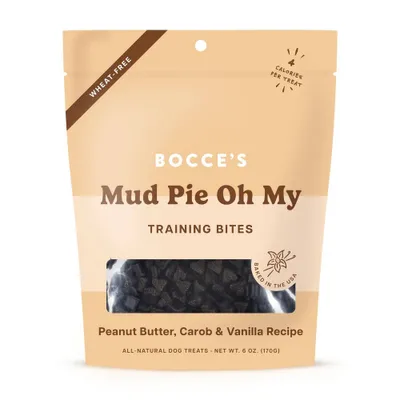 Bocces Bakery Mud Pie Oh My Training with Vanilla, Carob and Peanut Butter Flavor Dog Treats - 6oz