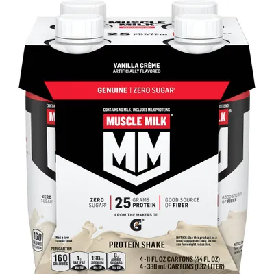 Muscle Milk Protein Shake - Vanilla Crme - 11 fl oz/4pk