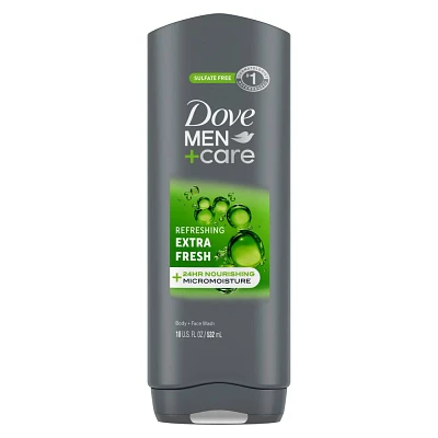 Dove Men+Care Extra Fresh Refreshing Body & Face Wash - Sulfate Free - 18 fl oz