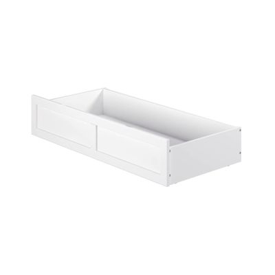 Full Foot Drawer White - AFI: Under Bed Storage, Wood Frame, Smooth Hand-Polished Finish, 1 Year Warranty